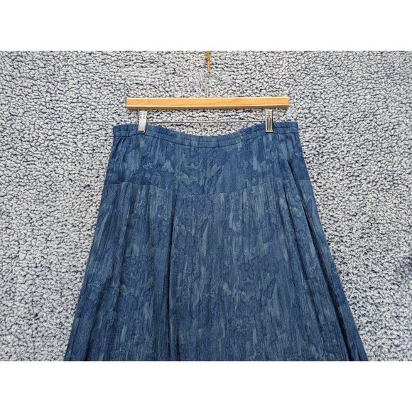 Vintage Carole Little Boho Maxi Skirt Size 12 Western Southwestern Country Blue - Picture 5 of 10